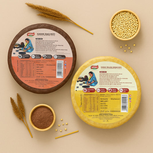Kadak Yellow Jowar Roti & Kadak Ragi Roti