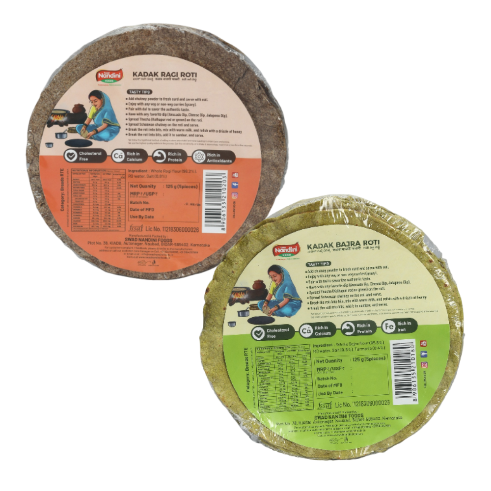 Kadak Ragi Roti & Kadak Bajra Roti