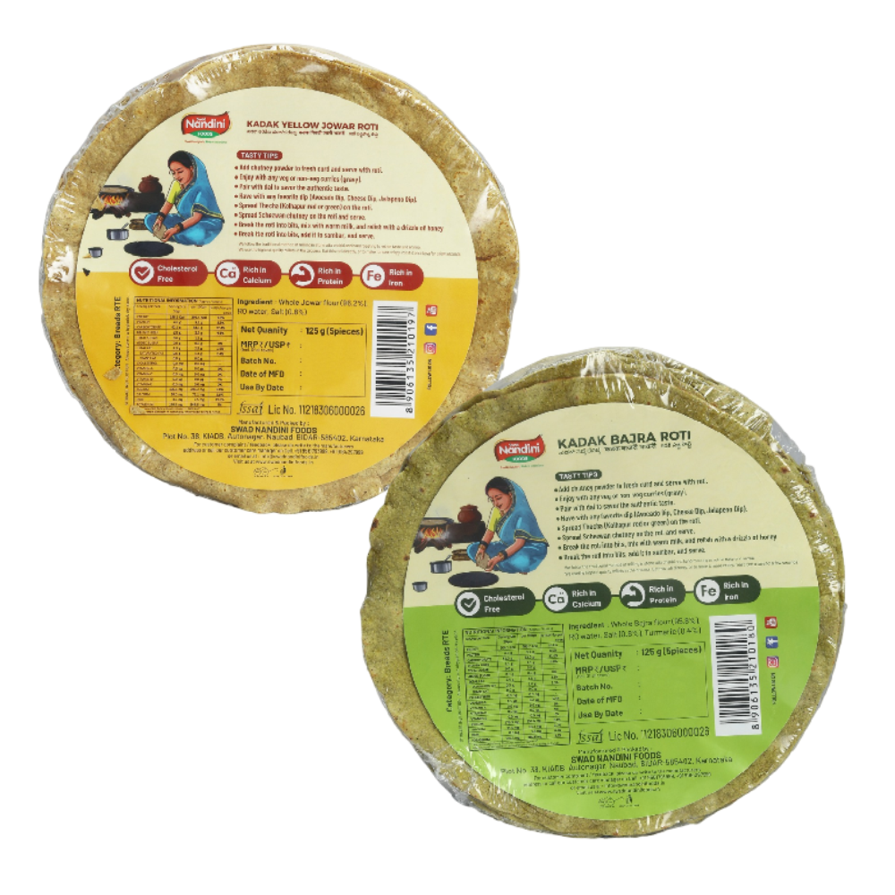 Kadak Bajra Roti & Kadak Yellow Jowar Roti