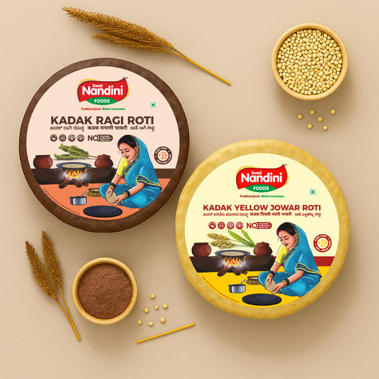 Kadak Yellow Jowar Roti & Kadak Ragi Roti